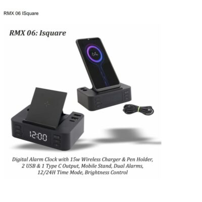 Digital alarm clock and Wireless charger